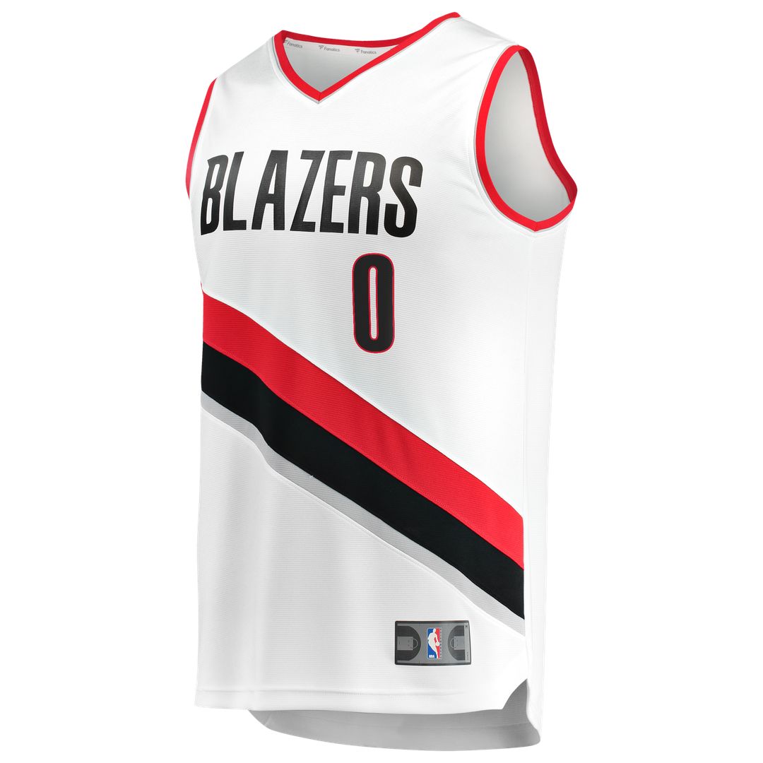Damian Lillard Portland Trail Blazers Fanatics Fast Break Replica Jersey - White - Association Edition Official NBA Team Apparel Basketball Fan Gear