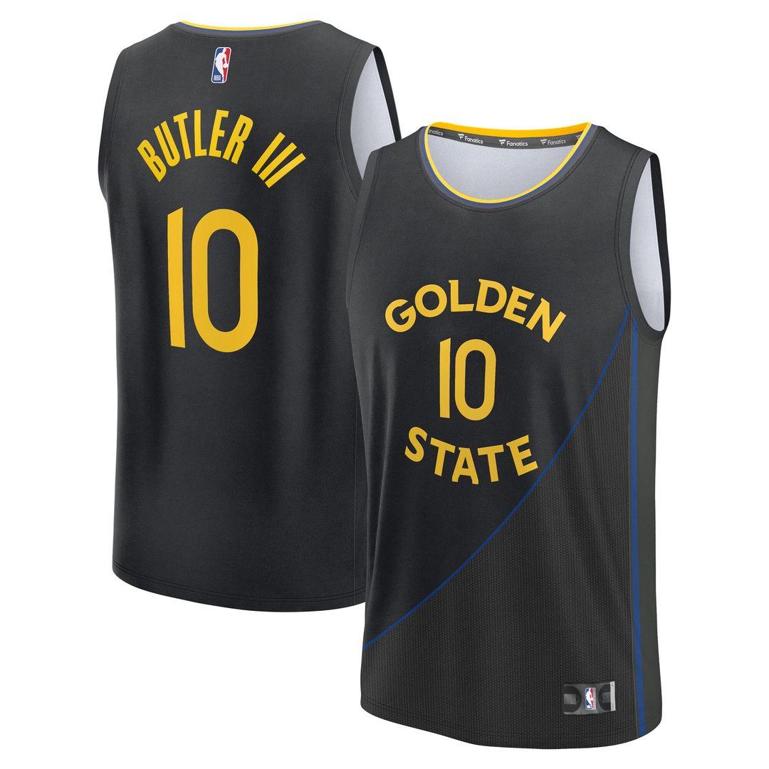Jimmy Butler III Golden State Warriors Fanatics Fast Break Replica Player Jersey - Statement Edition - Black Official NBA Team Apparel Basketball Fan