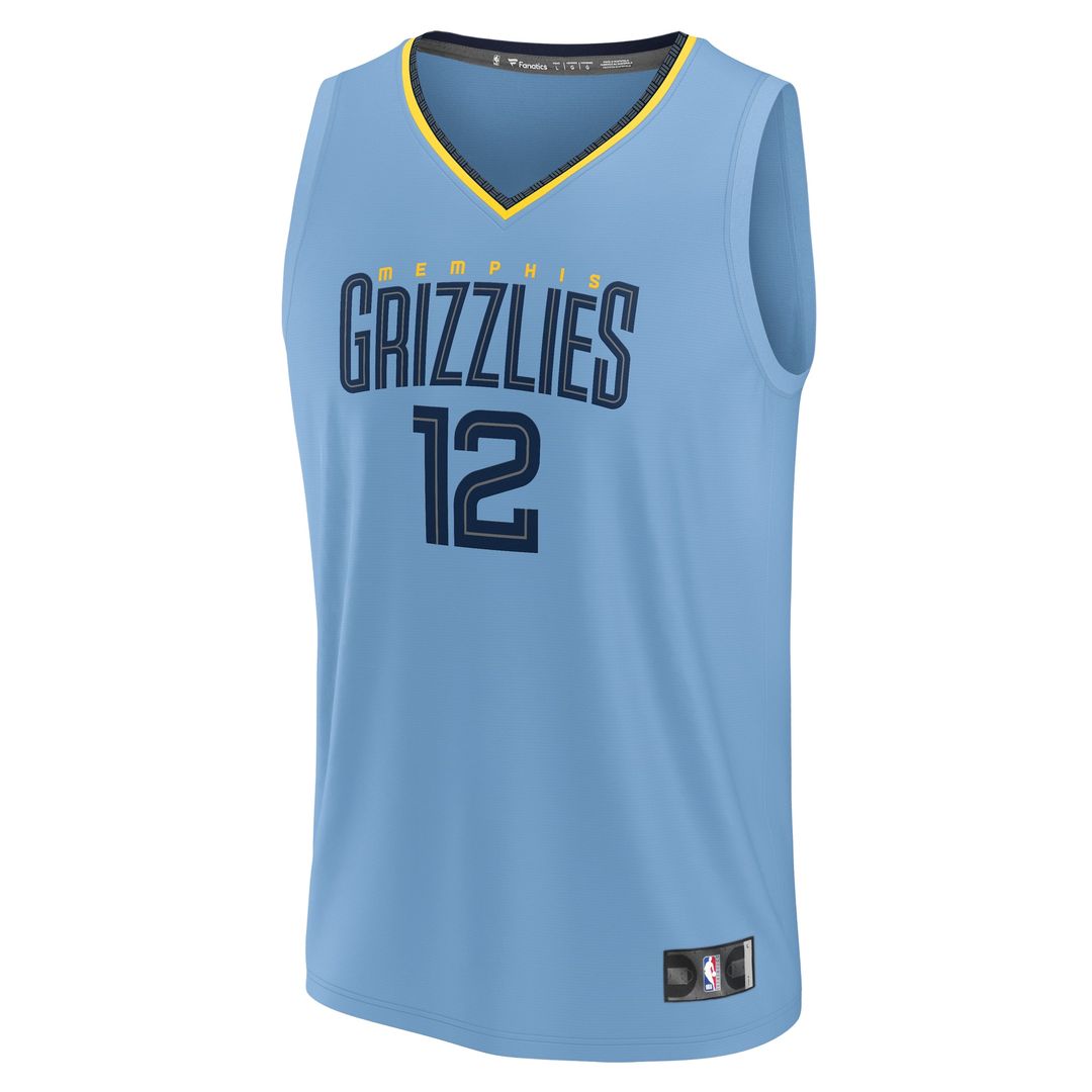 Ja Morant Memphis Grizzlies Fanatics Youth Fast Break Replica Player Jersey - Statement Edition - Light Blue Official NBA Team Apparel Basketball Fan