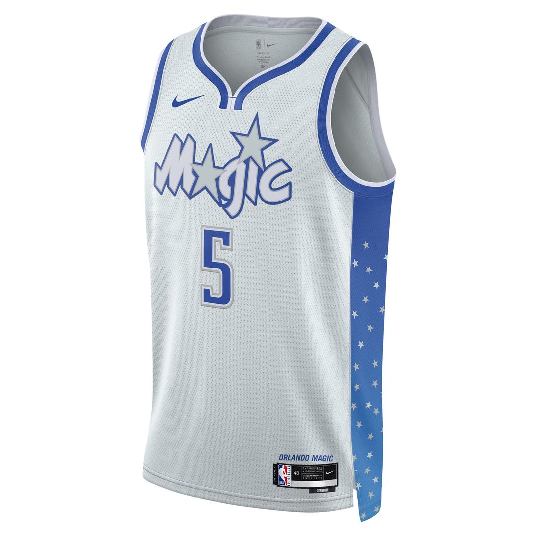 Paolo Banchero Orlando Magic Nike Unisex 2025/26 Swingman Jersey - Silver - City Edition Official NBA Team Apparel Basketball Fan Gear