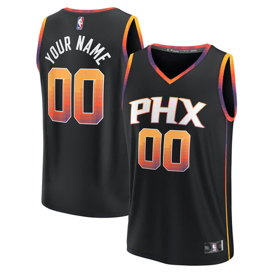 Phoenix Suns Fanatics Youth Fast Break Replica Custom Jersey - Statement Edition - Black Official NBA Team Apparel Basketball Fan Gear