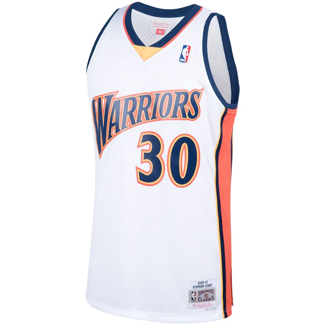 Stephen Curry Golden State Warriors Mitchell & Ness Hardwood Classics Swingman Jersey - White Official NBA Team Apparel Basketball Fan Gear