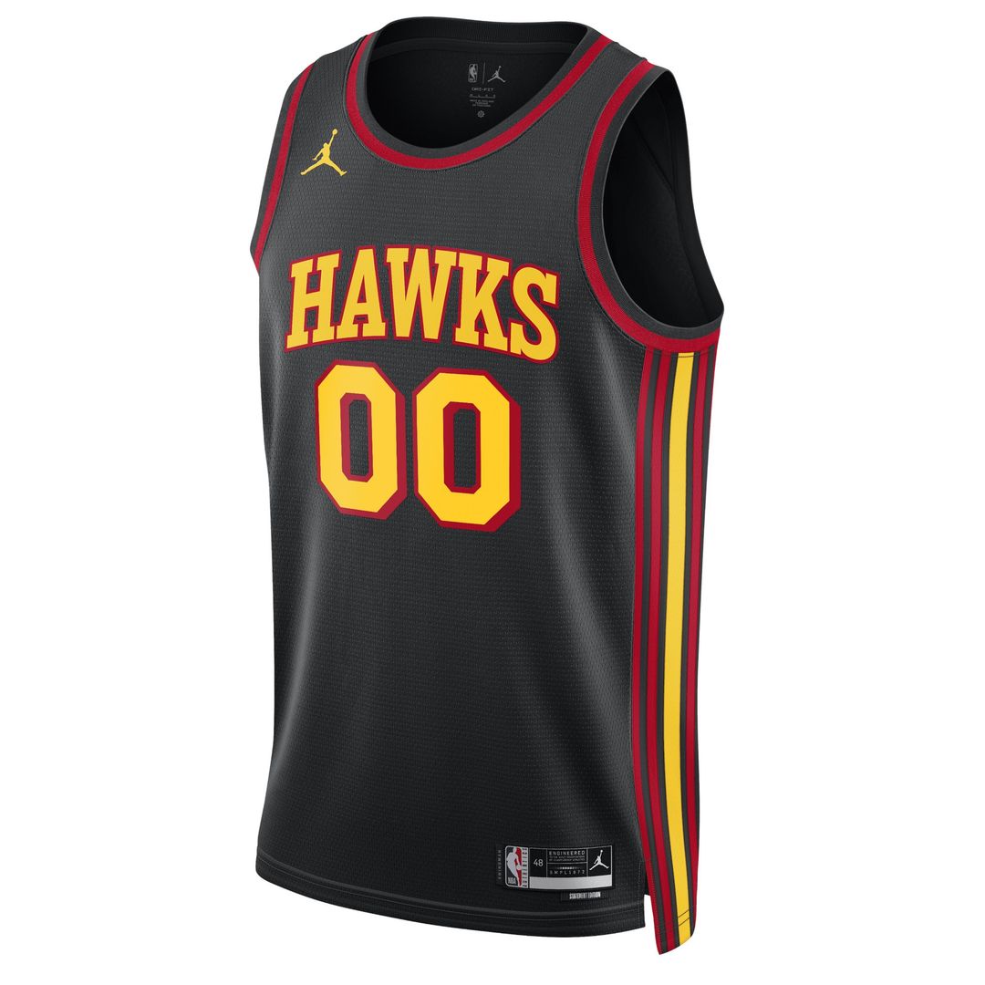 Atlanta Hawks Jordan Brand Unisex 2022/23 Swingman Custom Jersey - Statement Edition - Black Official NBA Team Apparel Basketball Fan Gear
