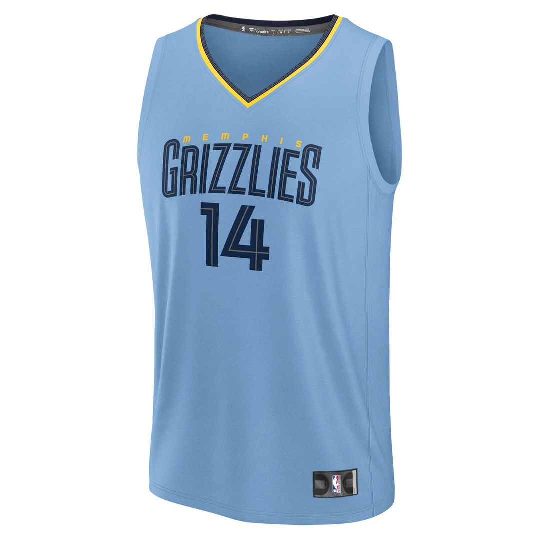Zach Edey Memphis Grizzlies Fanatics Fast Break Replica Player Jersey - Statement Edition - Light Blue Official NBA Team Apparel Basketball Fan Gear