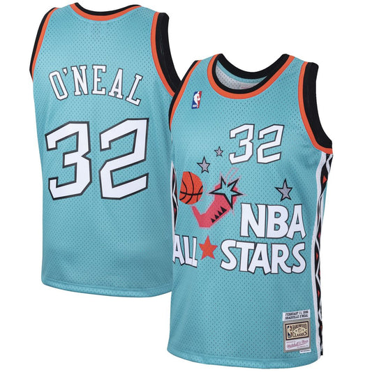 Shaquille O'Neal Mitchell & Ness Eastern Conference 1996 All-Star Hardwood Classics Swingman Jersey - Teal Official NBA Team Apparel Basketball Fan Ge