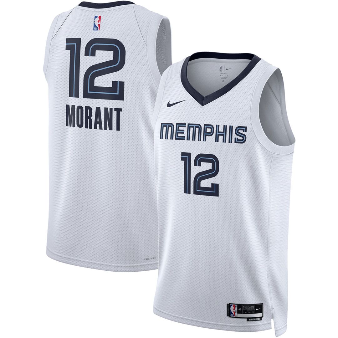 Ja Morant Memphis Grizzlies Nike Unisex Swingman Jersey - Association Edition - White Official NBA Team Apparel Basketball Fan Gear
