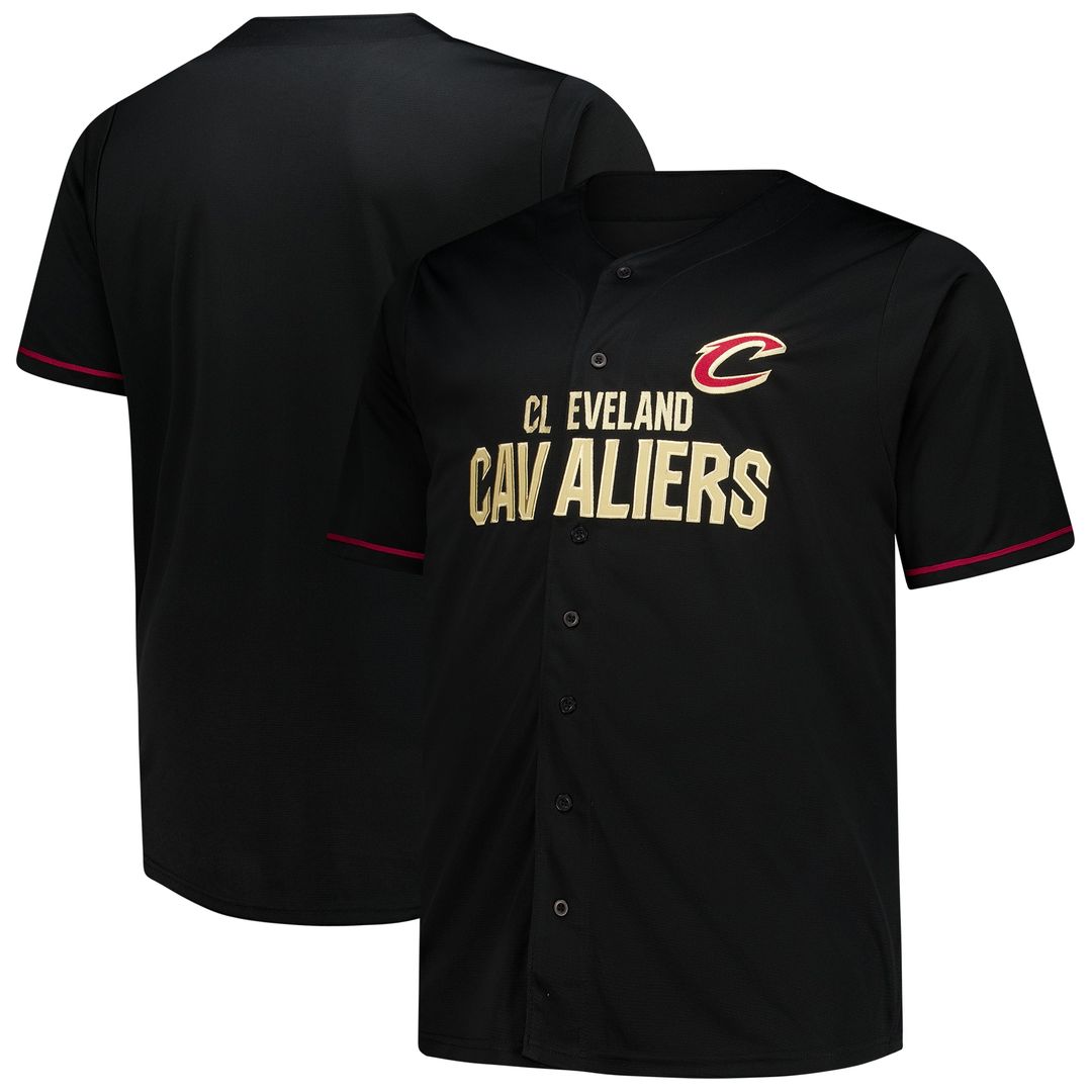 Cleveland Cavaliers Fanatics Big & Tall Pop Full-Button Jersey - Black Official NBA Team Apparel Basketball Fan Gear