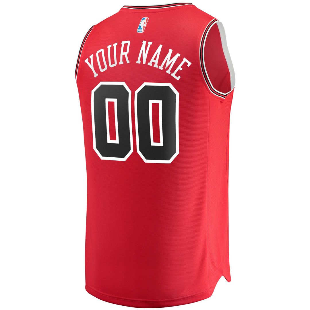 Chicago Bulls Fanatics Youth Fast Break Custom Replica Jersey Red - Icon Edition Official NBA Team Apparel Basketball Fan Gear