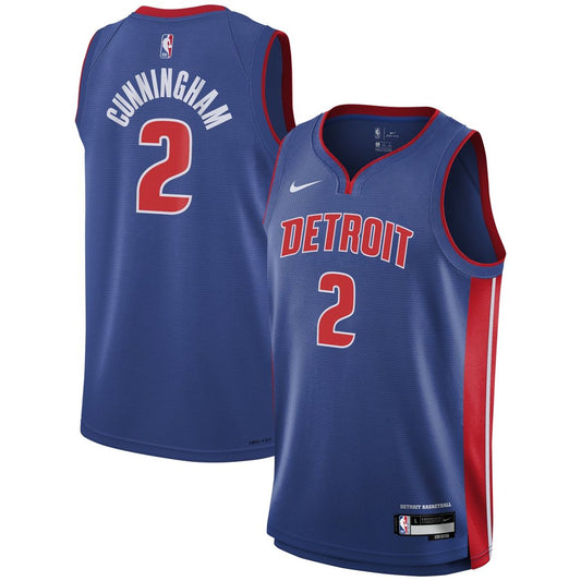Cade Cunningham Detroit Pistons Nike Youth Swingman Jersey - Icon Edition - Blue Official NBA Team Apparel Basketball Fan Gear