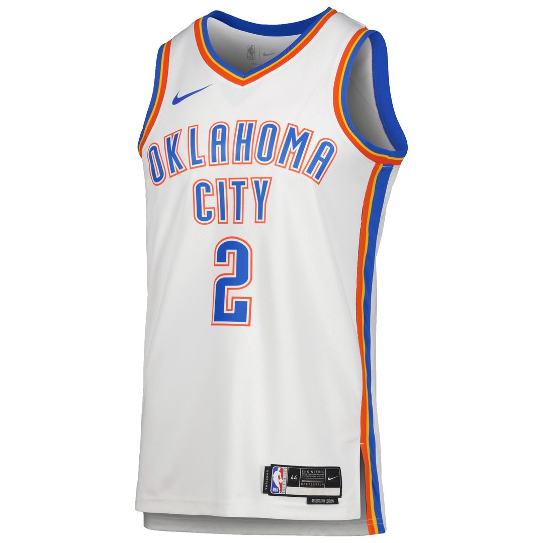 Shai Gilgeous-Alexander Oklahoma City Thunder Nike Unisex Swingman Jersey - Association Edition - White Official NBA Team Apparel Basketball Fan Gear