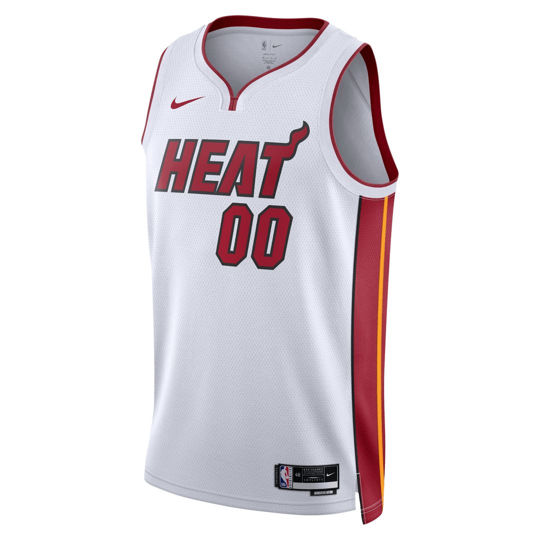 Miami Heat Nike Unisex Swingman Custom Jersey White - Association Edition Official NBA Team Apparel Basketball Fan Gear