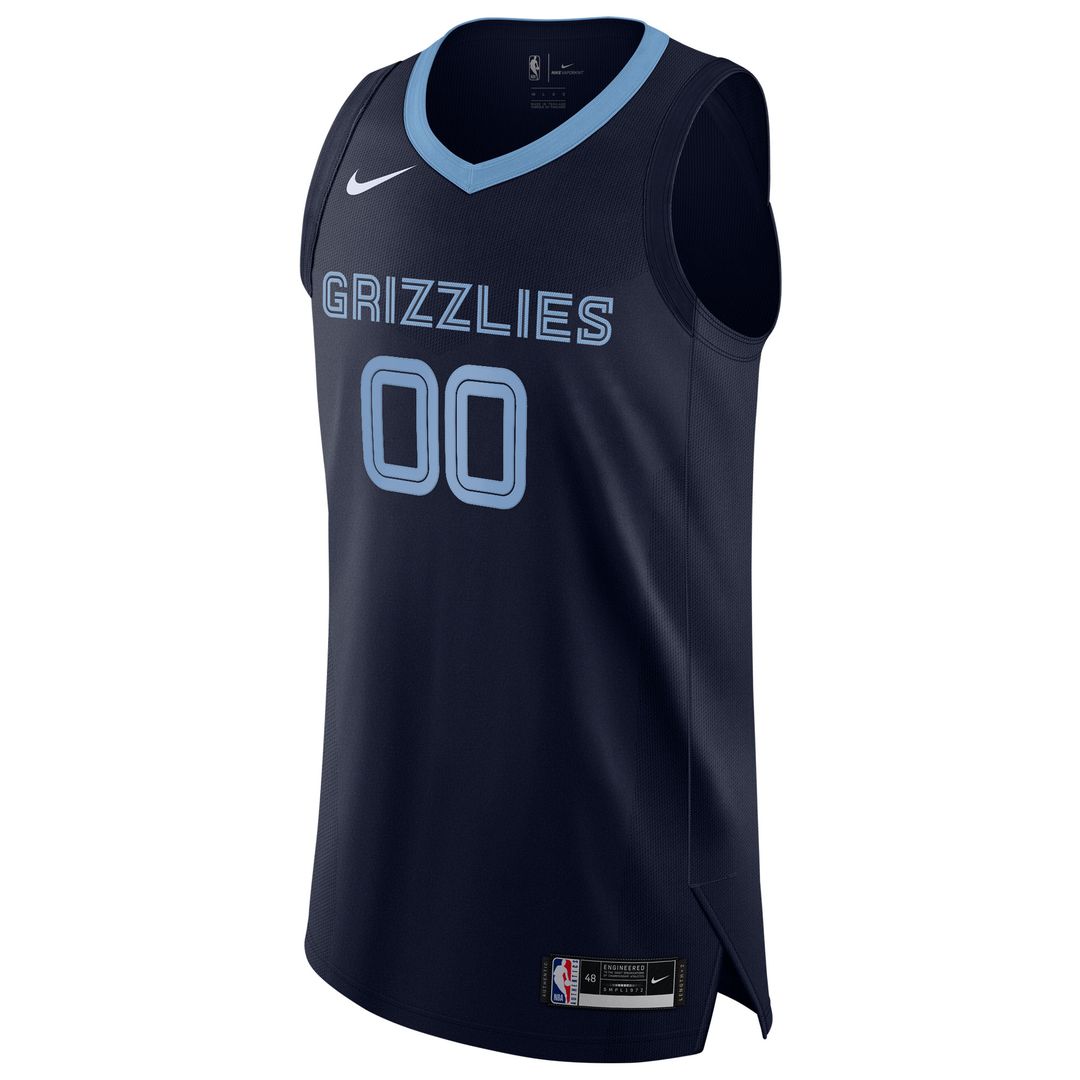 Memphis Grizzlies Nike 2020/21 Authentic Custom Jersey Navy - Icon Edition Official NBA Team Apparel Basketball Fan Gear