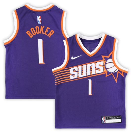 Devin Booker Phoenix Suns Nike Preschool Swingman Player Jersey - Icon Edition - Purple Official NBA Team Apparel Basketball Fan Gear