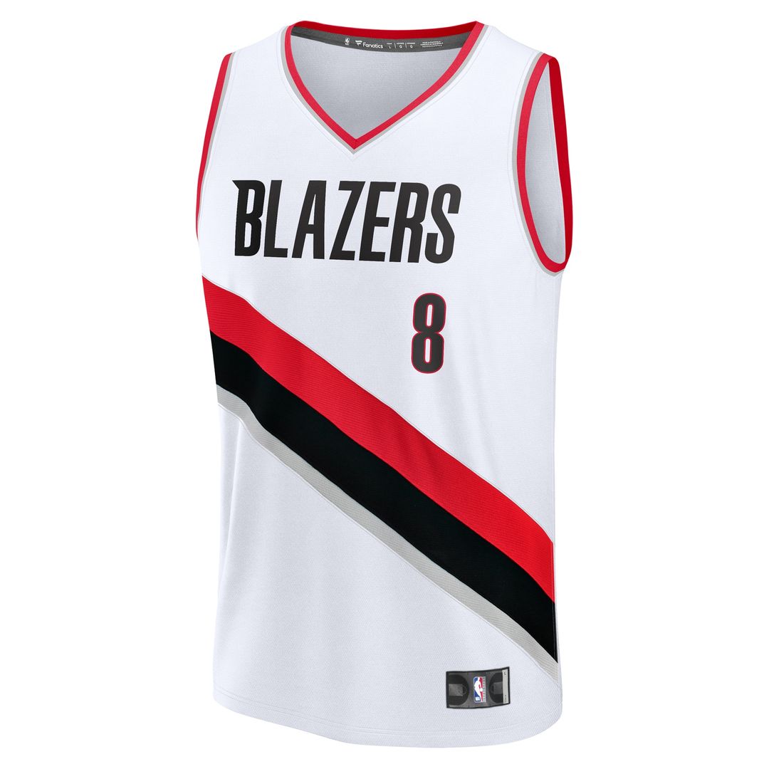 Deni Avdija Portland Trail Blazers Fanatics Fast Break Replica Player Jersey - Association Edition - White Official NBA Team Apparel Basketball Fan Ge