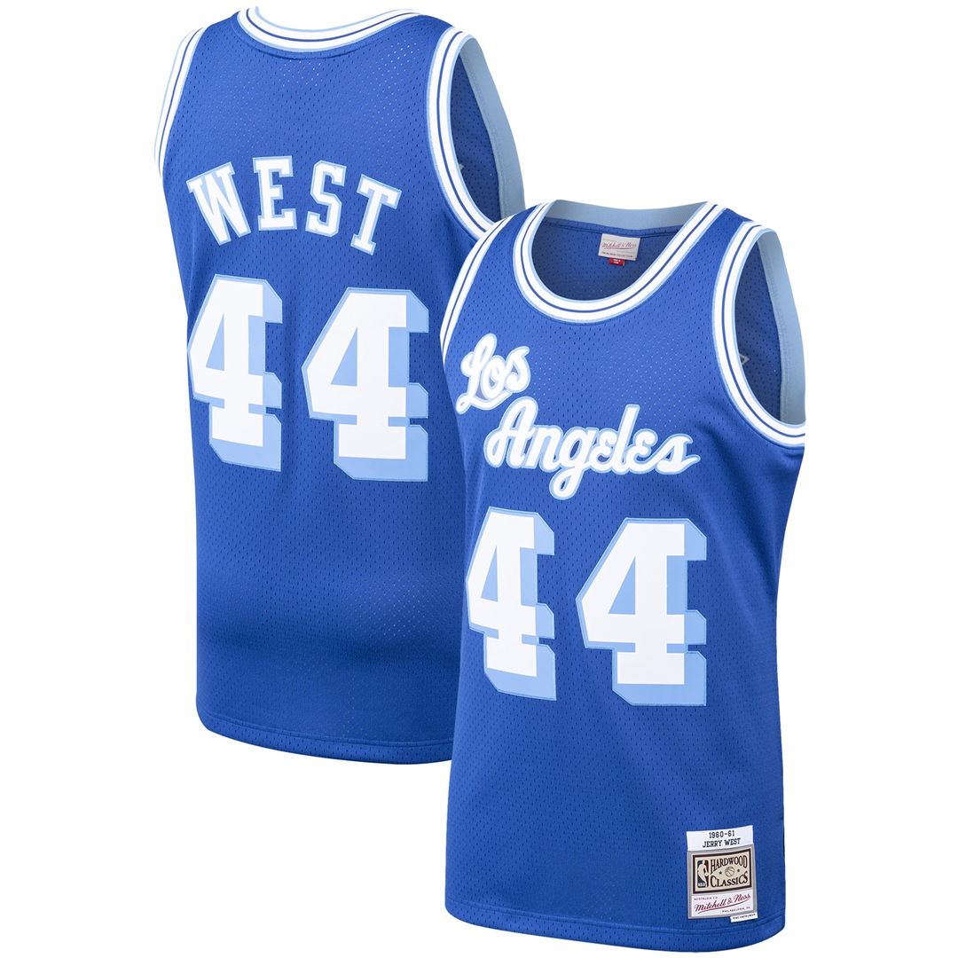 Jerry West Los Angeles Lakers Mitchell & Ness Hardwood Classics Swingman Jersey - Royal Official NBA Team Apparel Basketball Fan Gear