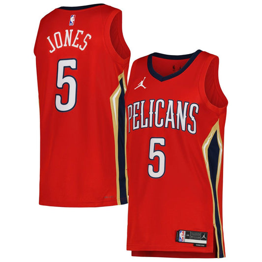 Herbert Jones New Orleans Pelicans Jordan Brand Unisex Swingman Jersey - Statement Edition - Red Official NBA Team Apparel Basketball Fan Gear