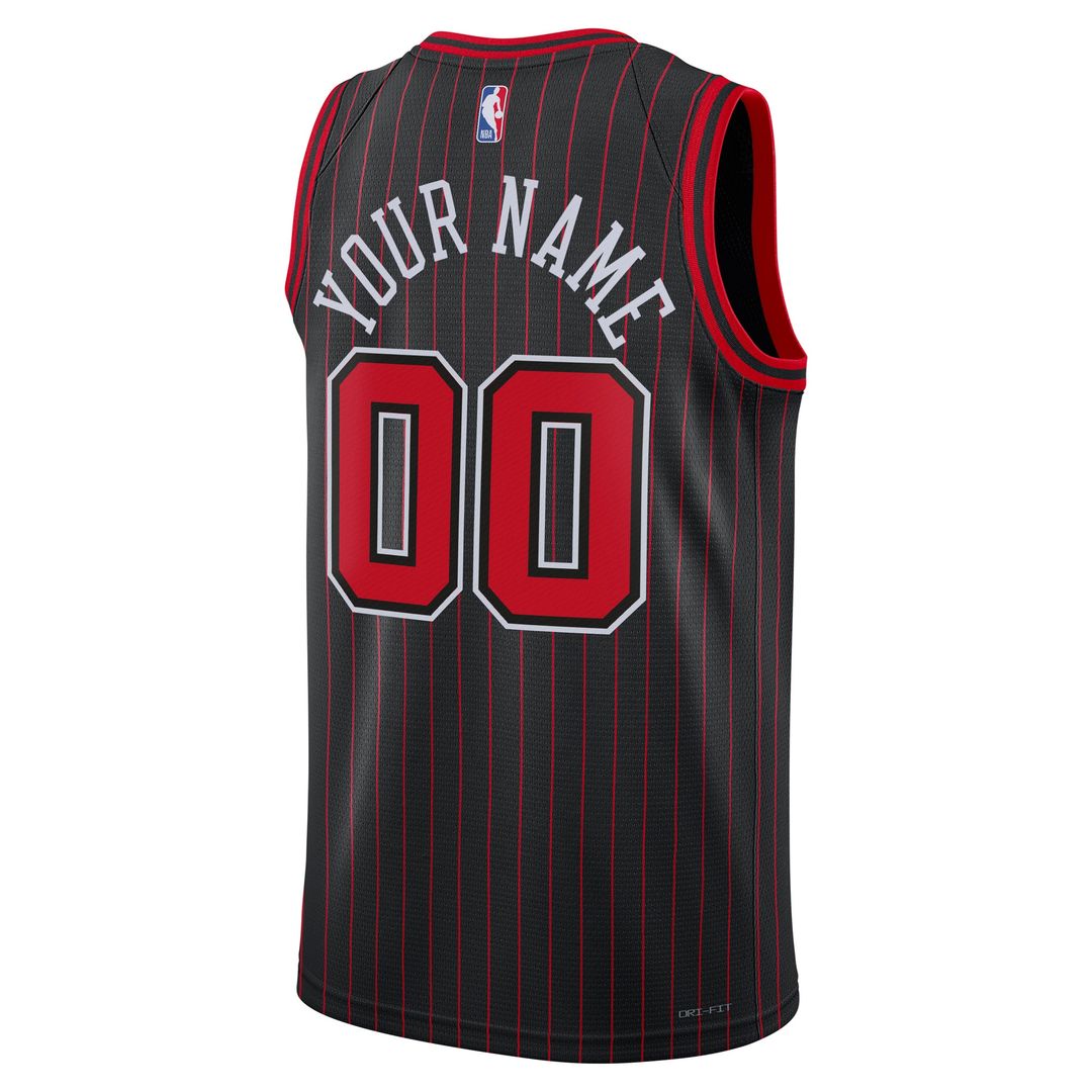 Chicago Bulls Jordan Brand Unisex Swingman Custom Jersey - Statement Edition - Black Official NBA Team Apparel Basketball Fan Gear