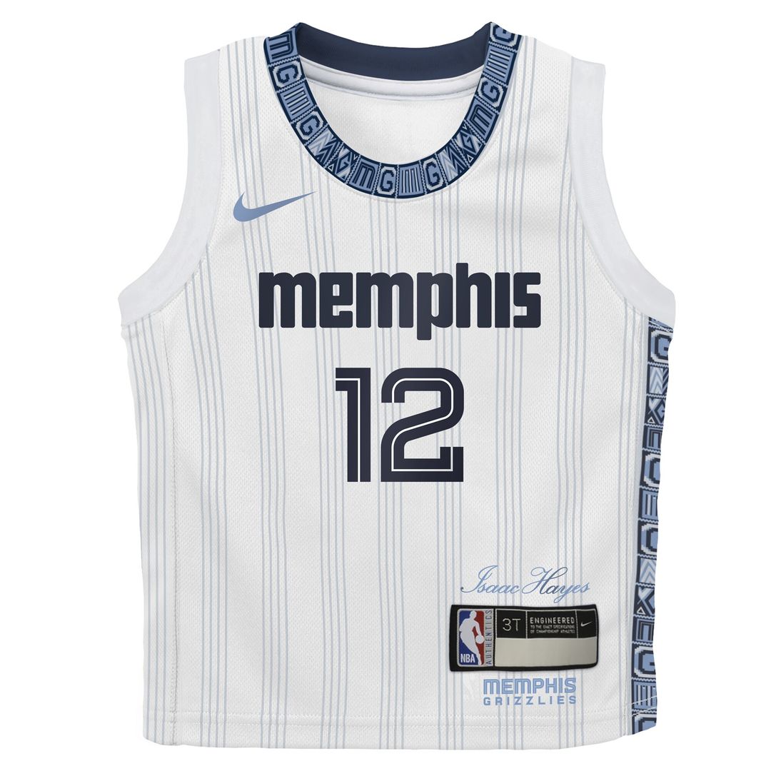 Ja Morant Memphis Grizzlies Nike Preschool 2025/26 City Edition Swingman Jersey - White Official NBA Team Apparel Basketball Fan Gear