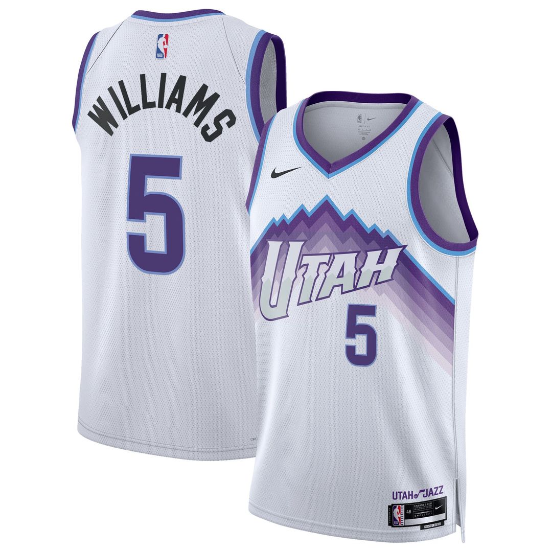 Cody Williams Utah Jazz Nike Unisex Swingman Jersey - Association Edition - White Official NBA Team Apparel Basketball Fan Gear