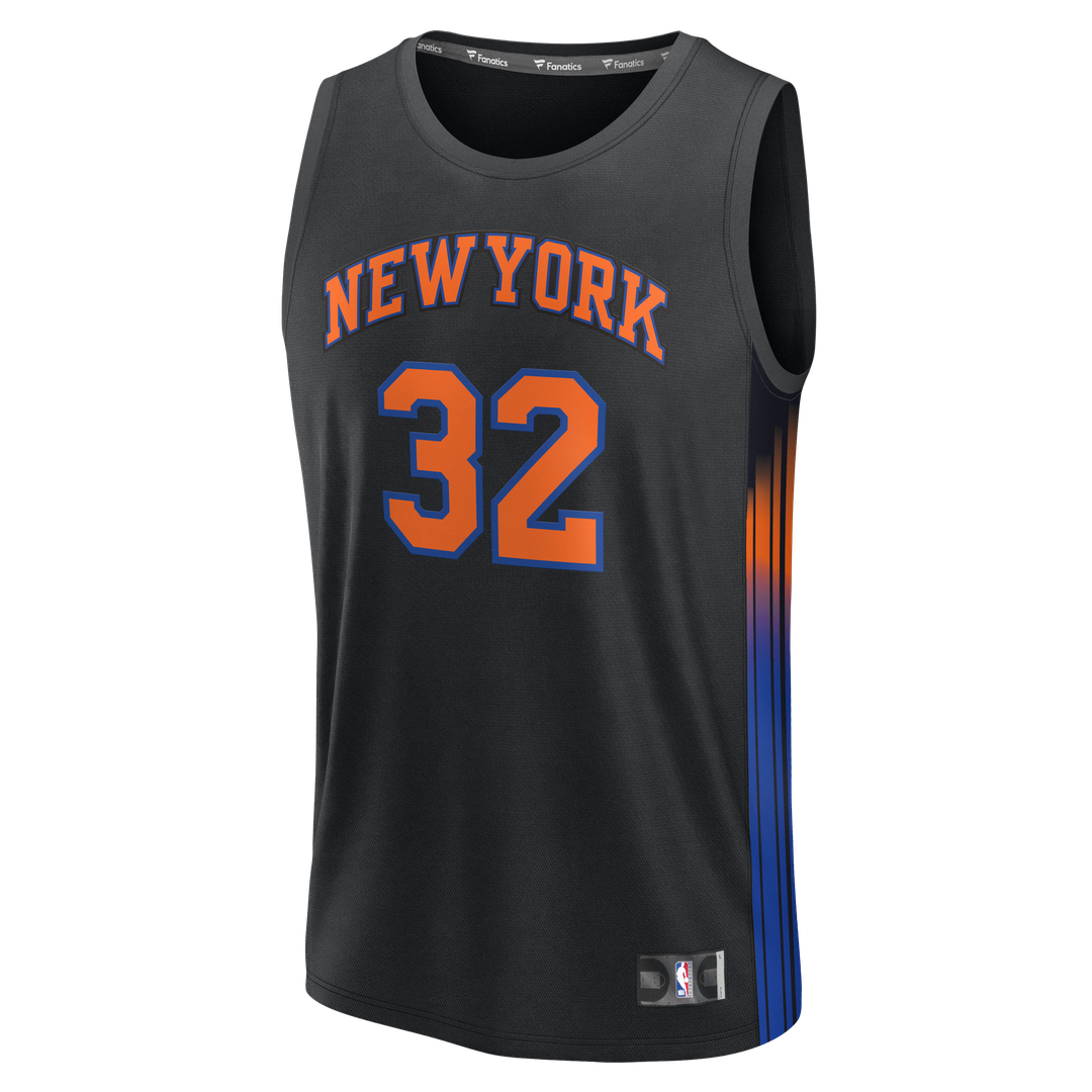 Karl-Anthony Towns New York Knicks Fanatics Youth Fast Break Jersey - Statement Edition - Black Official NBA Team Apparel Basketball Fan Gear