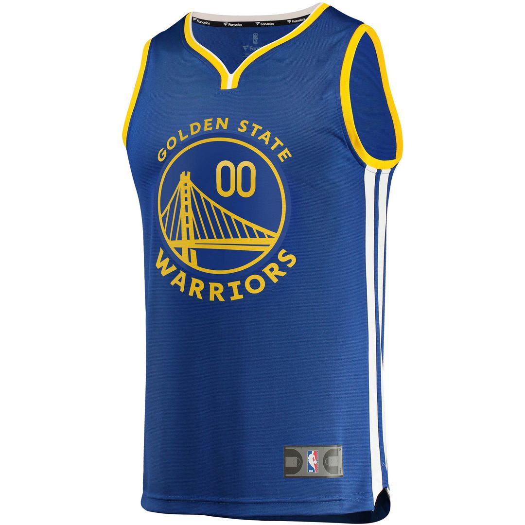 Golden State Warriors Fanatics Fast Break Custom Replica Jersey Royal - Icon Edition Official NBA Team Apparel Basketball Fan Gear
