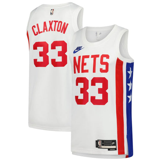 Nic Claxton Brooklyn Nets Nike Swingman Jersey - Classic Edition - White Official NBA Team Apparel Basketball Fan Gear