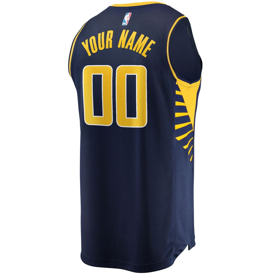 Indiana Pacers Fanatics Youth Fast Break Custom Replica Jersey Navy - Icon Edition Official NBA Team Apparel Basketball Fan Gear