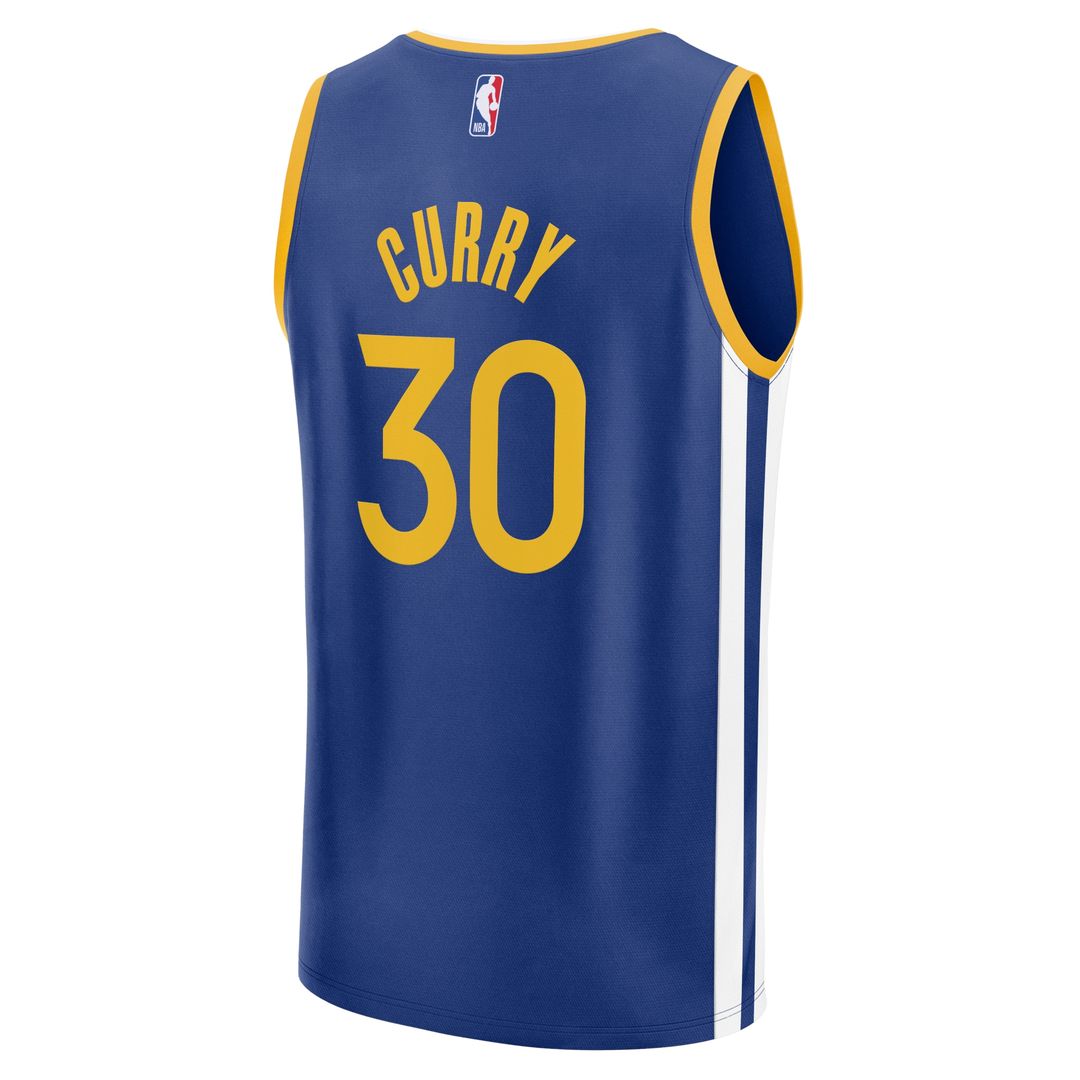 Stephen Curry Golden State Warriors Fanatics Youth Fast Break Replica Player Jersey - Icon Edition - Royal Official NBA Team Apparel Basketball Fan Ge