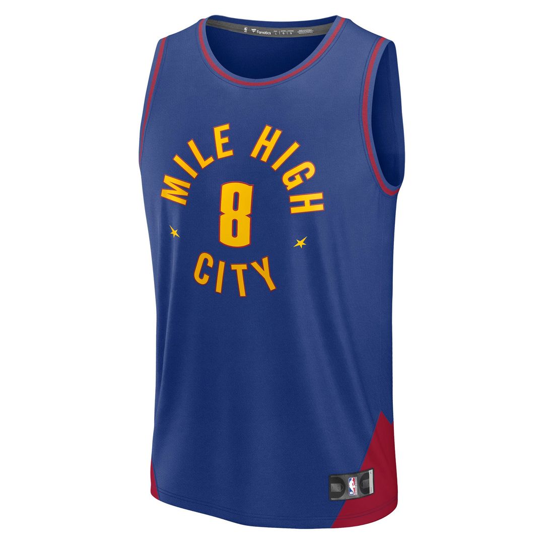 Peyton Watson Denver Nuggets Fanatics Fast Break Replica Player Jersey - Statement Edition - Blue Official NBA Team Apparel Basketball Fan Gear