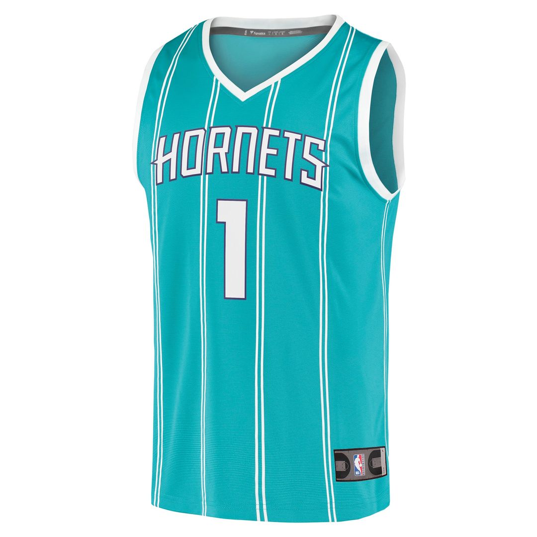 LaMelo Ball Charlotte Hornets Fanatics Fast Break Replica Jersey - Icon Edition - Teal Official NBA Team Apparel Basketball Fan Gear