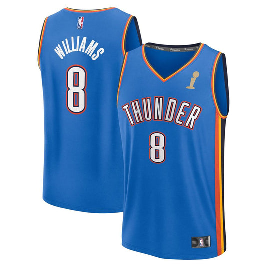 Jalen Williams Oklahoma City Thunder Fanatics Youth 2025 NBA Finals Champions Fast Break Replica Player Jersey - Blue - Icon Edition Official NBA Team