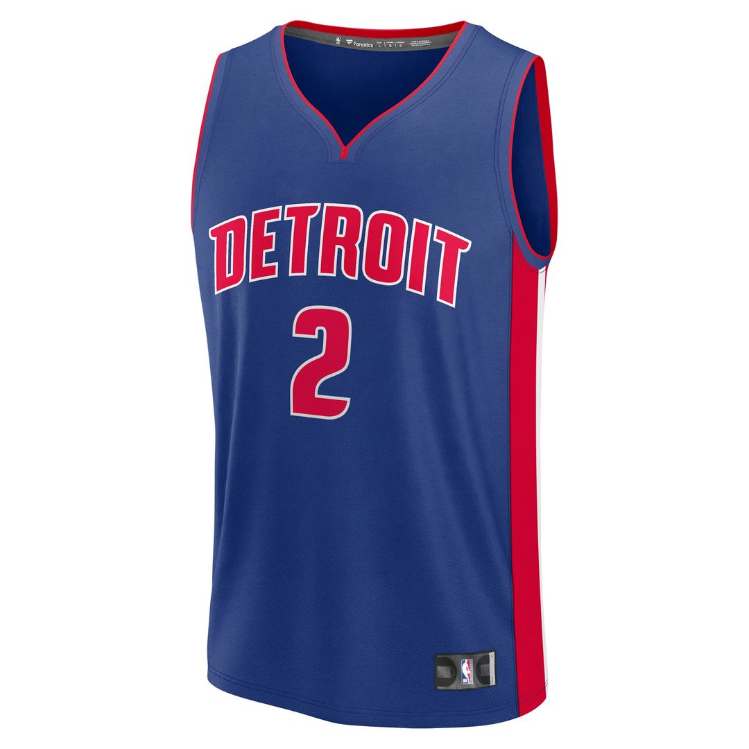 Cade Cunningham Detroit Pistons Fanatics Fast Break Replica Player Jersey - Icon Edition - Blue Official NBA Team Apparel Basketball Fan Gear