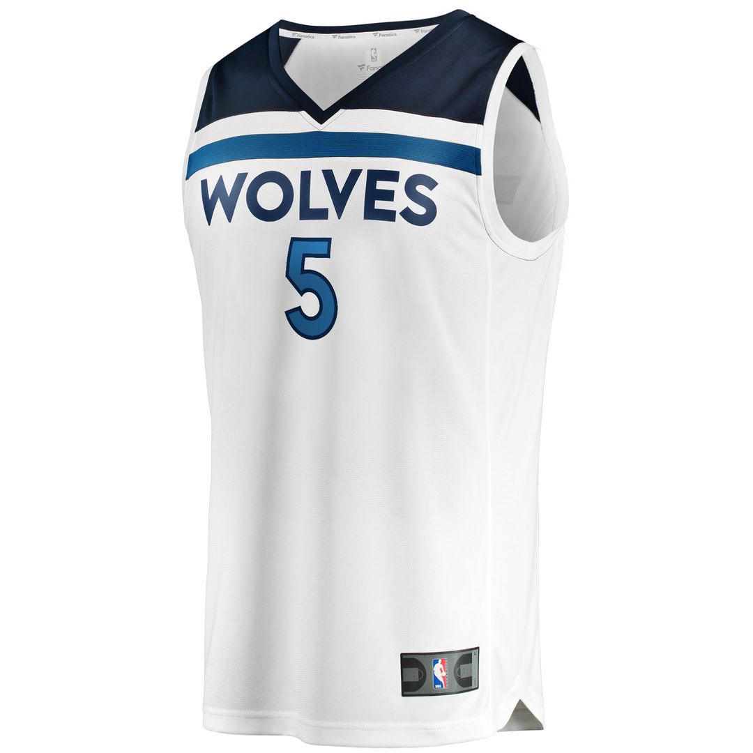 Anthony Edwards Minnesota Timberwolves Fanatics Fast Break Replica Player Jersey - Association Edition - White Official NBA Team Apparel Basketball Fa