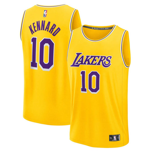 Luke Kennard Los Angeles Lakers Fanatics Fast Break Replica Jersey - Icon Edition - Gold Official NBA Team Apparel Basketball Fan Gear