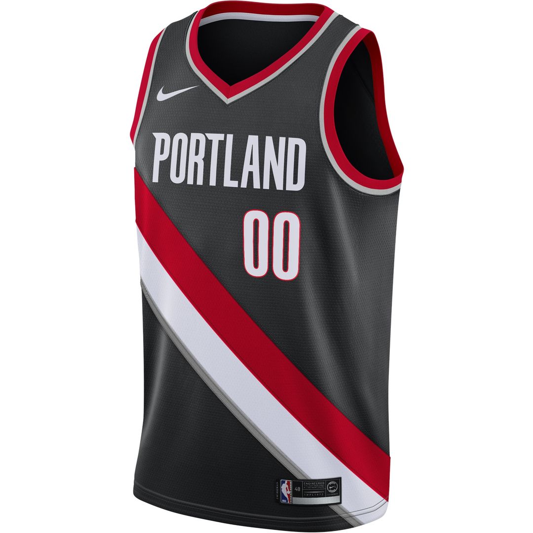 Portland Trail Blazers Nike Swingman Custom Jersey Black - Icon Edition Official NBA Team Apparel Basketball Fan Gear