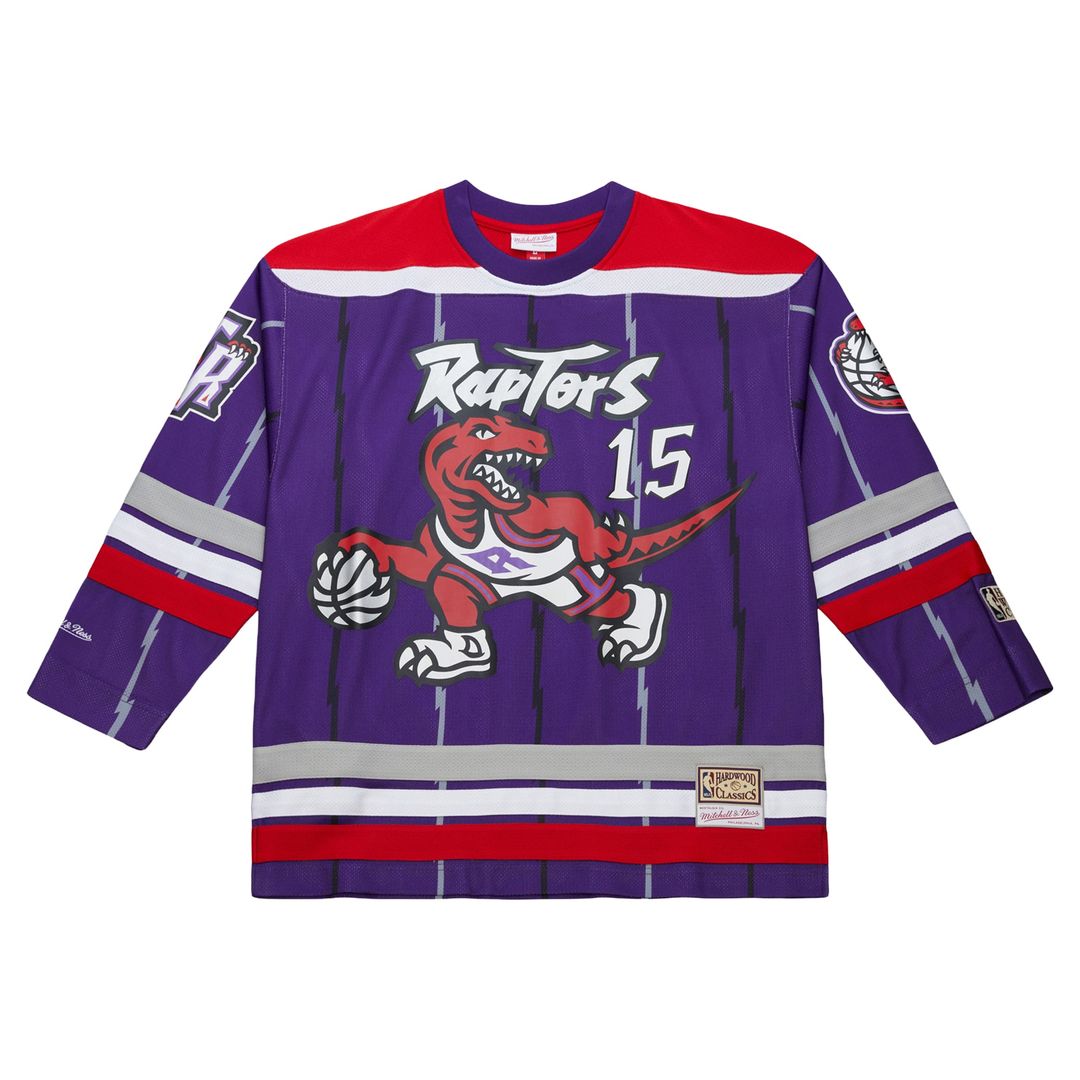 Vince Carter Toronto Raptors Mitchell & Ness Unisex Maxxed Out Fashion Hockey Jersey - Purple Official NBA Team Apparel Basketball Fan Gear