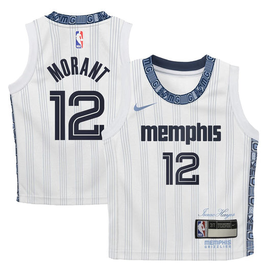 Ja Morant Memphis Grizzlies Nike Infant 2025/26 City Edition Swingman Jersey - White Official NBA Team Apparel Basketball Fan Gear