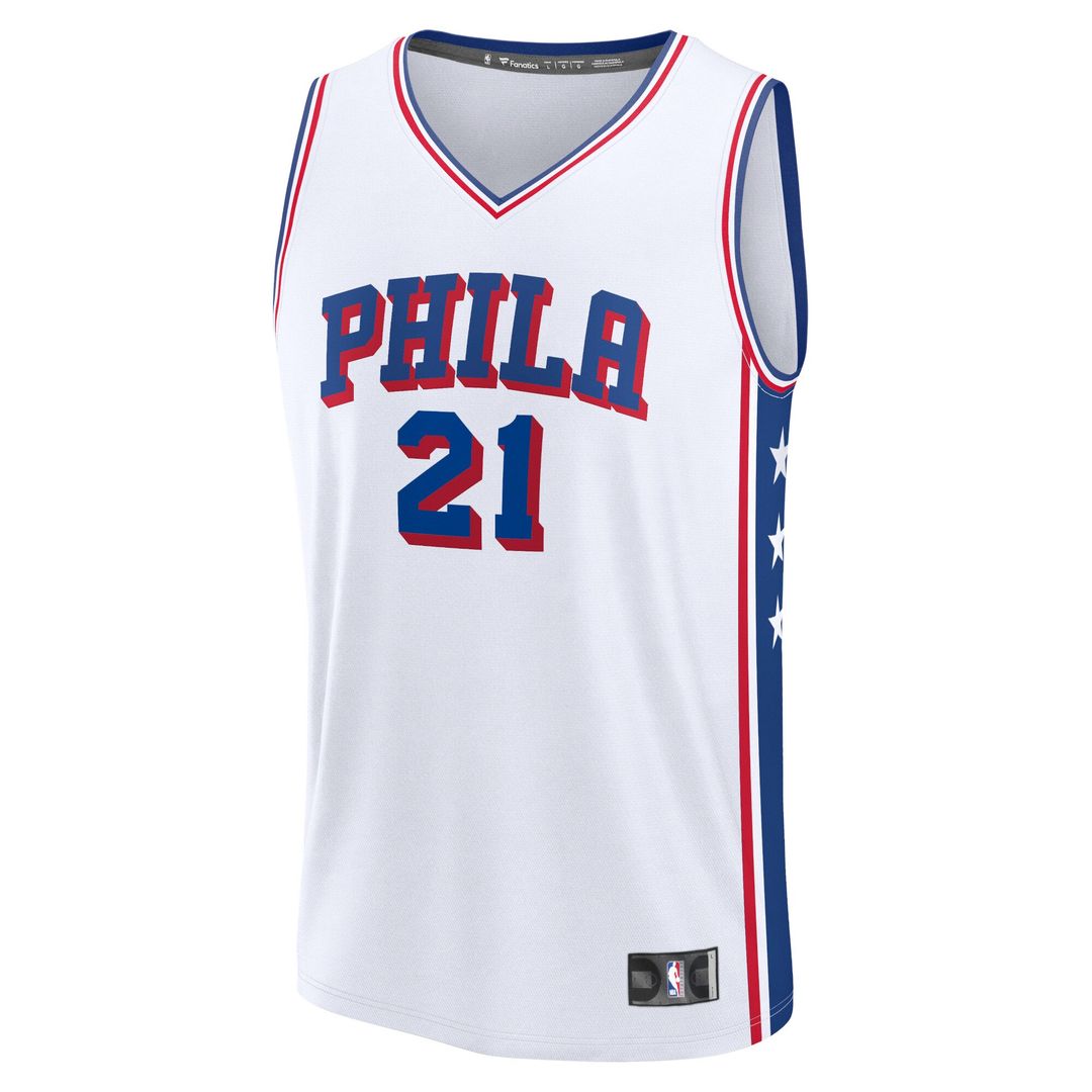 Joel Embiid Philadelphia 76ers Fanatics Fast Break Replica Jersey - Icon Edition - Royal Official NBA Team Apparel Basketball Fan Gear