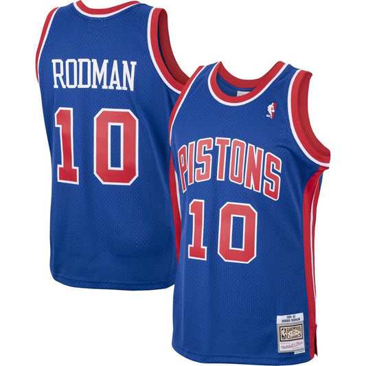 Dennis Rodman Detroit Pistons Mitchell & Ness 1988/89 Hardwood Classics Swingman Jersey - Royal Official NBA Team Apparel Basketball Fan Gear