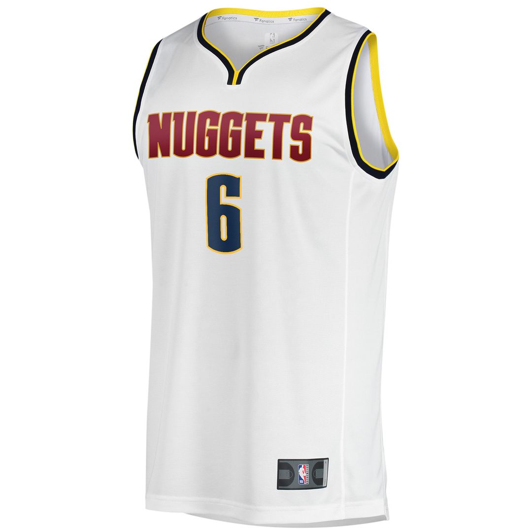 DeAndre Jordan Denver Nuggets Fanatics Fast Break Player Jersey - Association Edition - White Official NBA Team Apparel Basketball Fan Gear