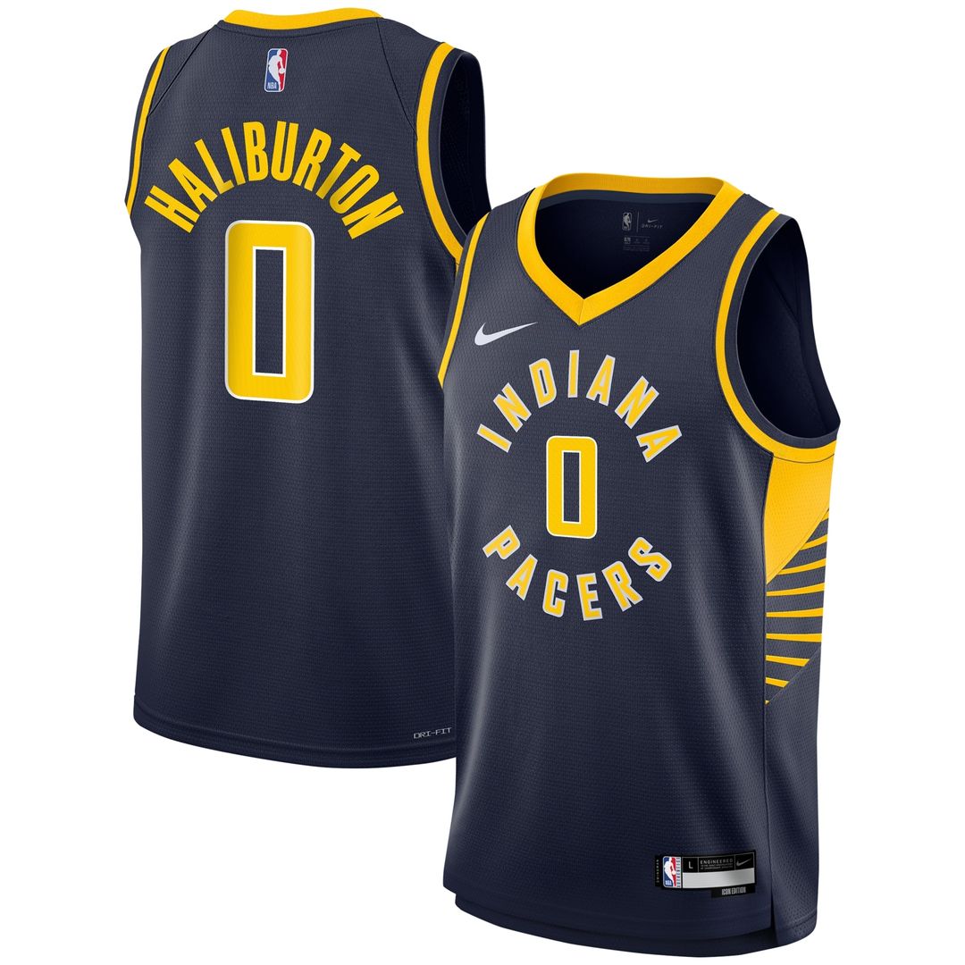 Tyrese Haliburton Indiana Pacers Nike Youth Swingman Jersey - Icon Edition - Navy Official NBA Team Apparel Basketball Fan Gear