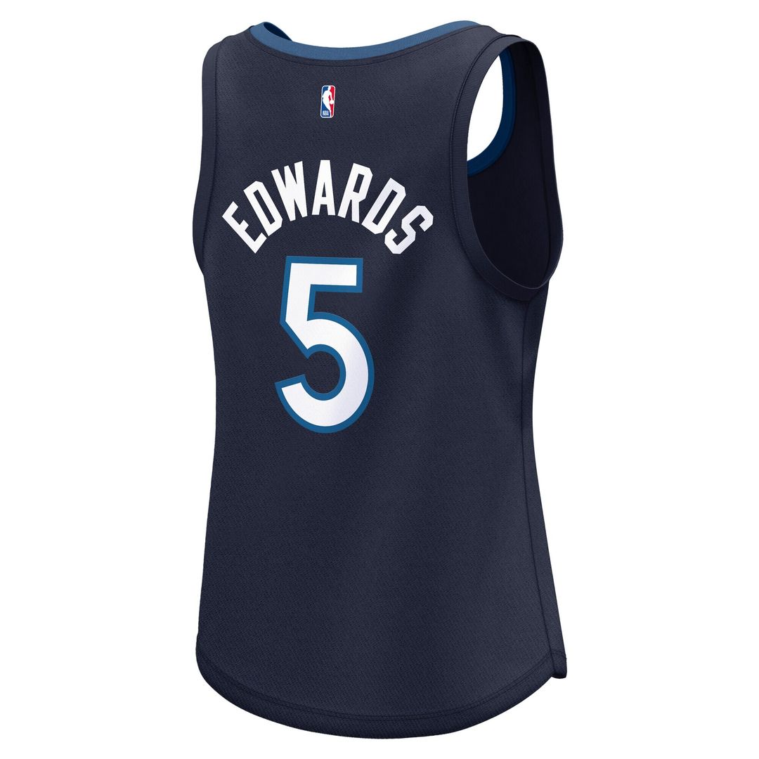 Anthony Edwards Minnesota Timberwolves Fanatics Women's Fast Break Player Jersey - Icon Edition - Navy Official NBA Team Apparel Basketball Fan Gear