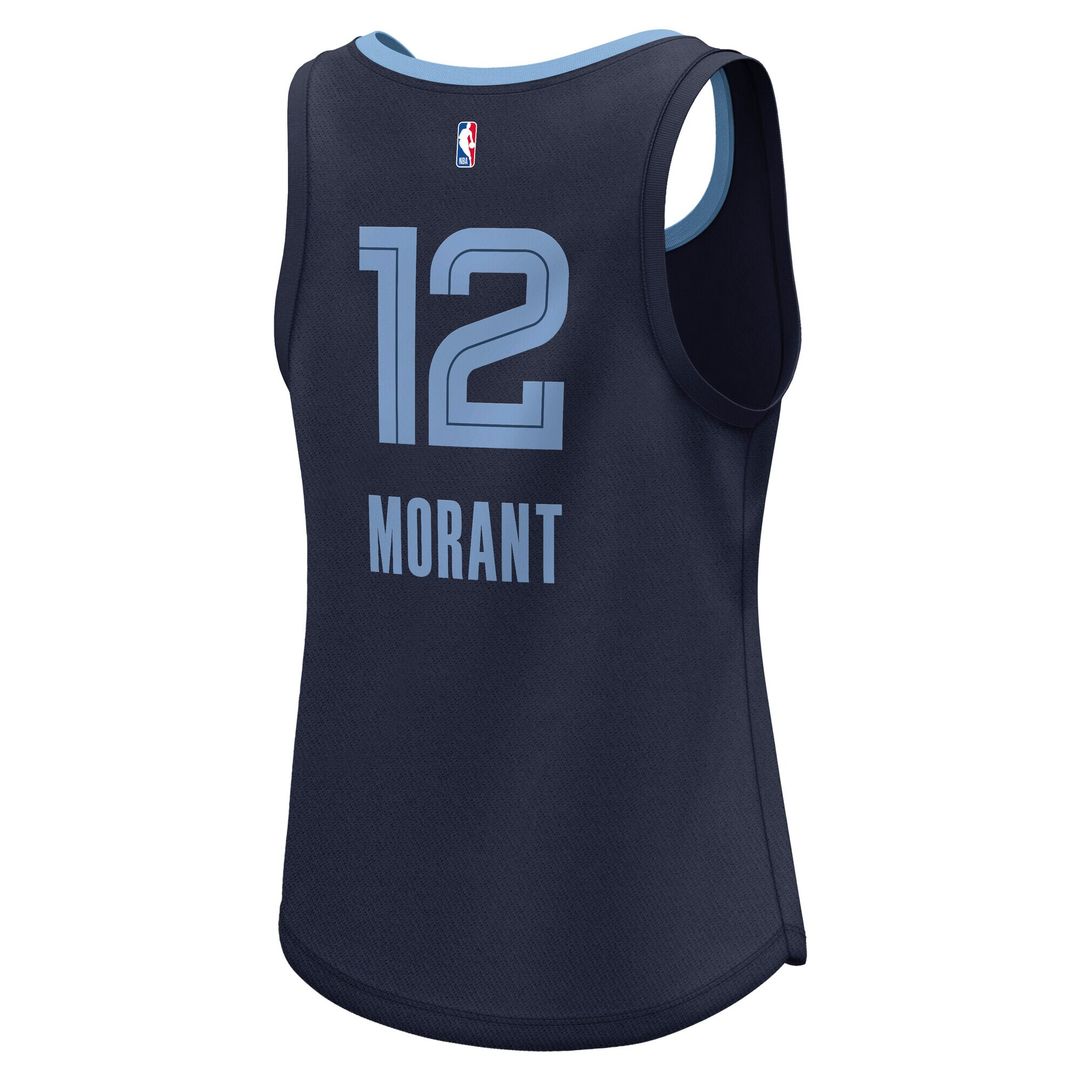Ja Morant Memphis Grizzlies Fanatics Women's Fast Break Player Jersey - Icon Edition - Navy Official NBA Team Apparel Basketball Fan Gear