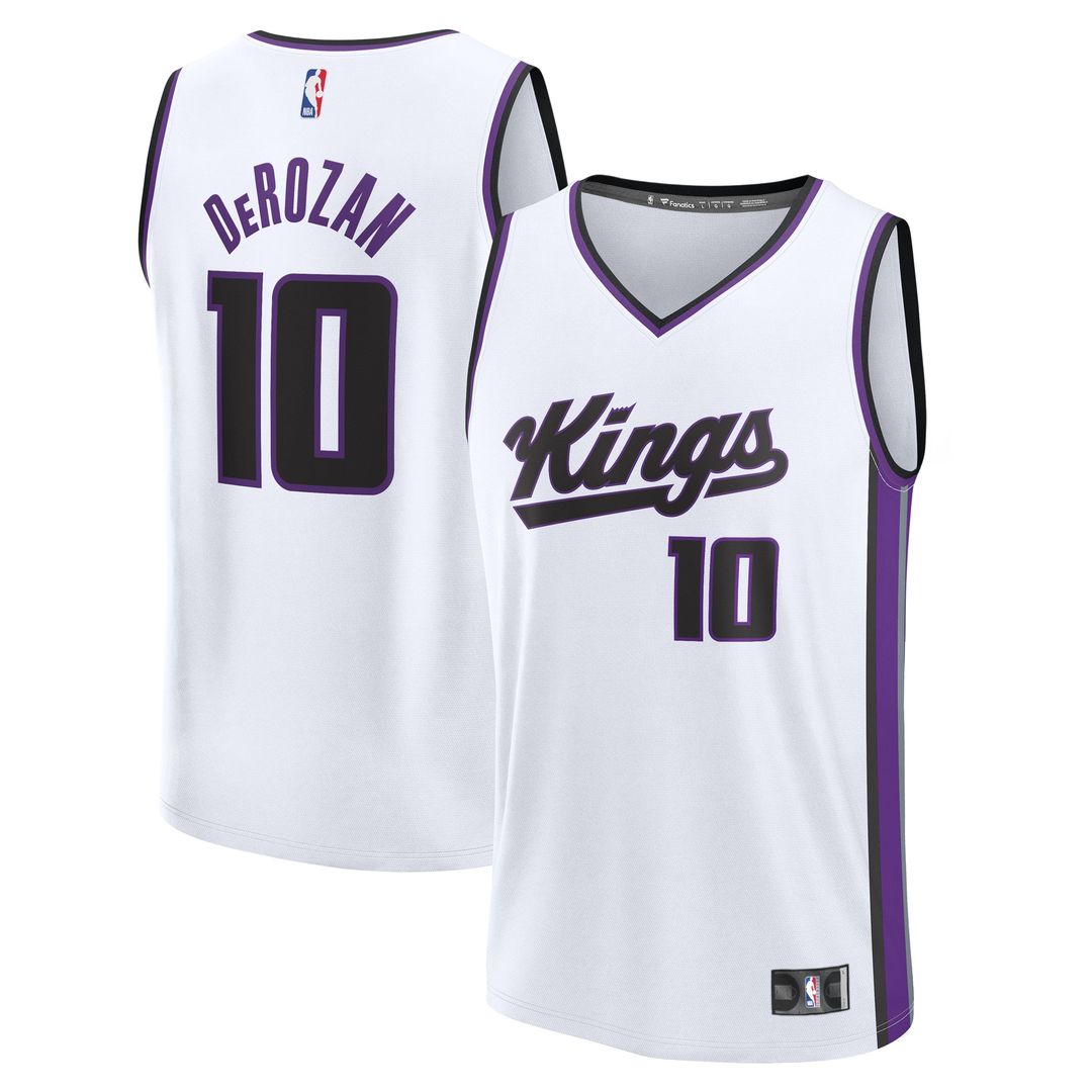 DeMar DeRozan Sacramento Kings Fanatics Fast Break Replica Player Jersey - Association Edition - White Official NBA Team Apparel Basketball Fan Gear