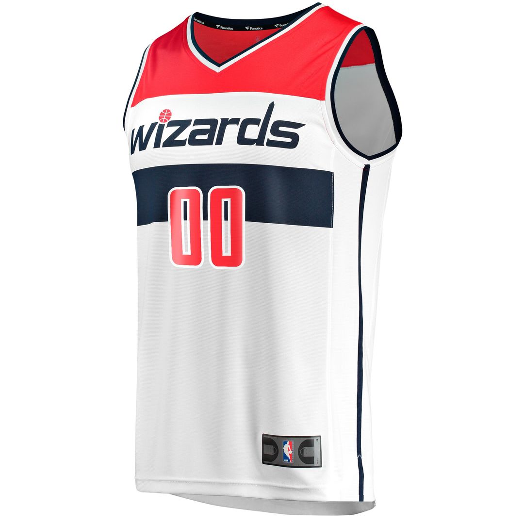 Washington Wizards Fanatics Youth Fast Break Replica Custom Jersey - Association Edition - White Official NBA Team Apparel Basketball Fan Gear