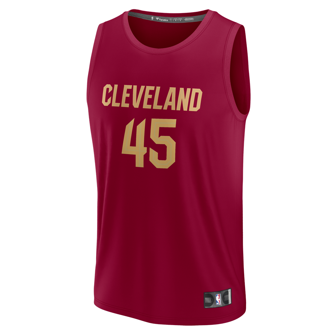 Donovan Mitchell Cleveland Cavaliers Fanatics Fast Break Replica Jersey - Icon Edition - Wine Official NBA Team Apparel Basketball Fan Gear