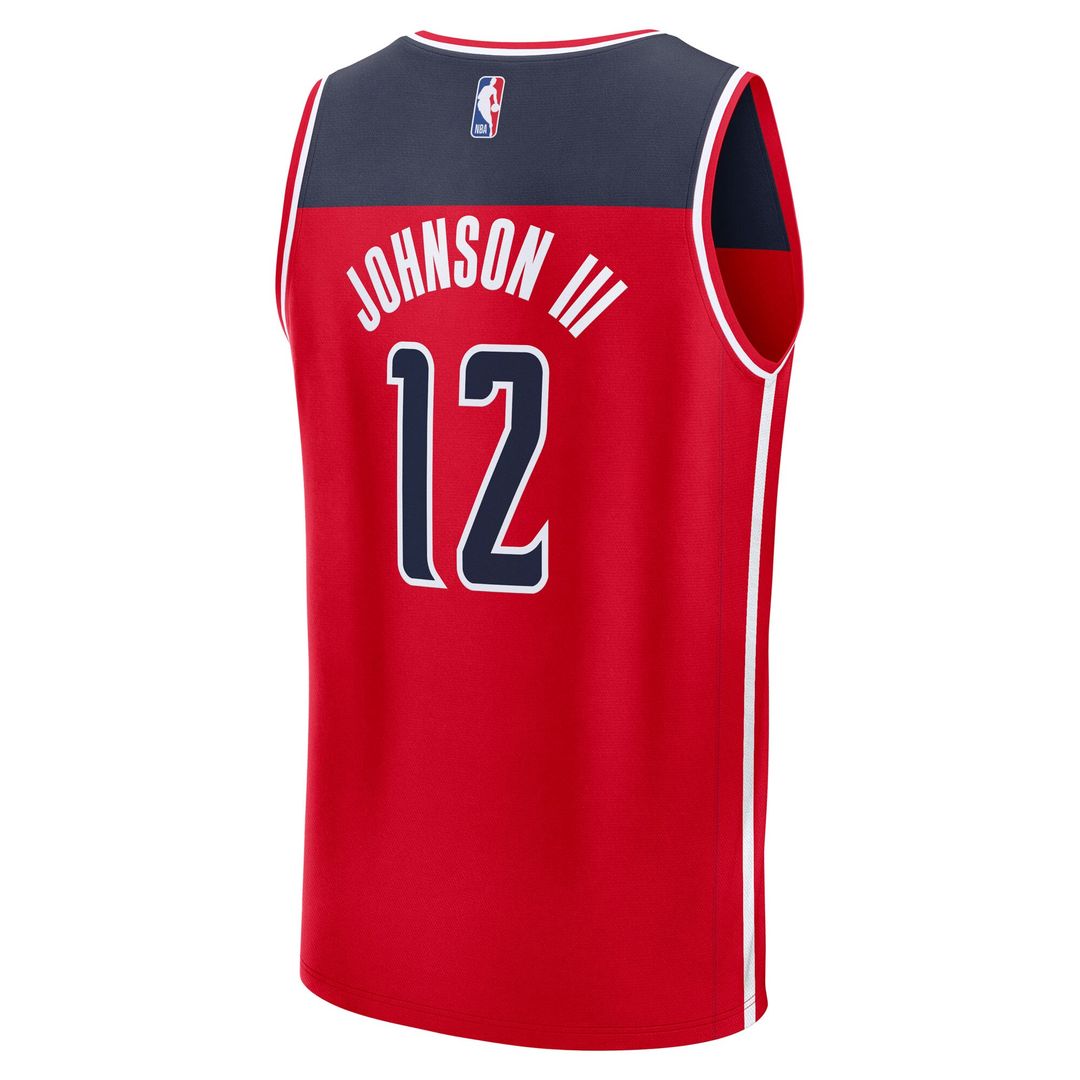 Tre Johnson III Washington Wizards Fanatics 2025 NBA Draft First Round Pick Fast Break Replica Jersey - Icon Edition - Red Official NBA Team Apparel B