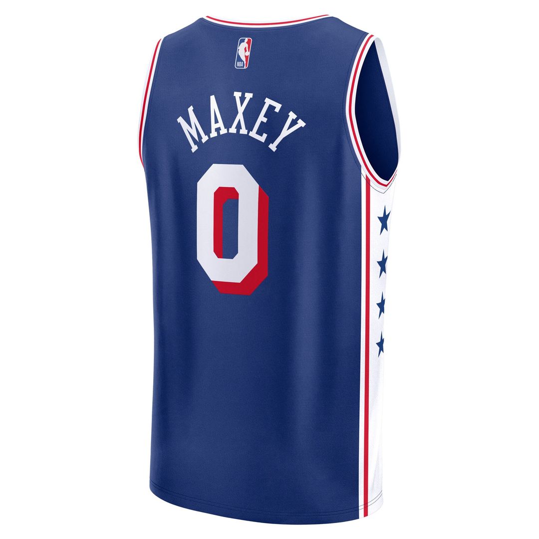 Tyrese Maxey Philadelphia 76ers Fanatics Big & Tall Fast Break Jersey - Icon Edition - Royal Official NBA Team Apparel Basketball Fan Gear
