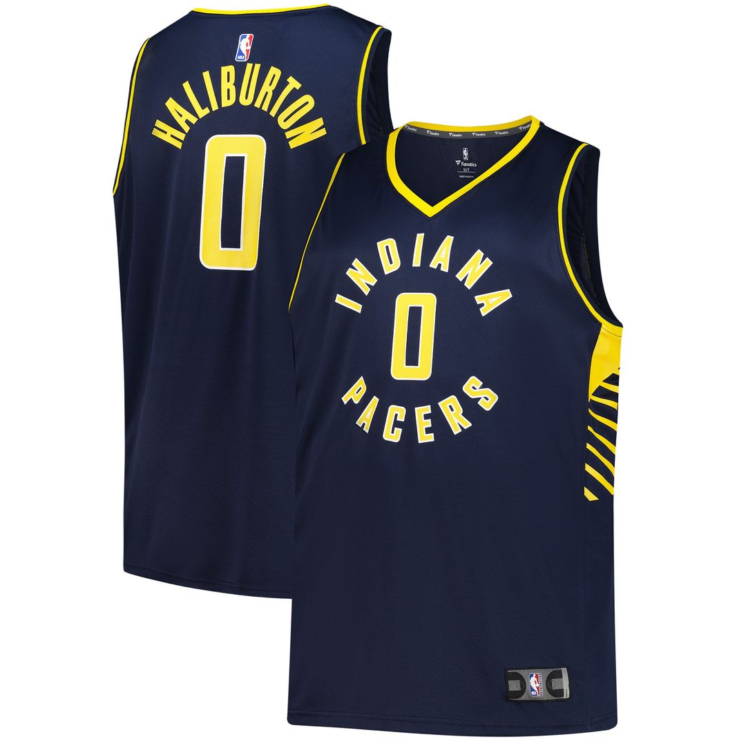 Tyrese Haliburton Indiana Pacers Fanatics Big & Tall Fast Break Jersey - Icon Edition - Navy Official NBA Team Apparel Basketball Fan Gear
