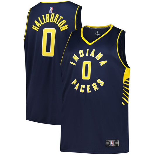 Tyrese Haliburton Indiana Pacers Fanatics Big & Tall Fast Break Jersey - Icon Edition - Navy Official NBA Team Apparel Basketball Fan Gear